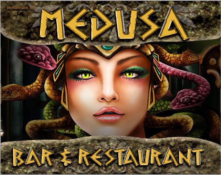 Logo vom Medusa, des Stammlokals der Villa Germania